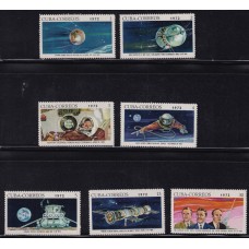 CUBA 1972 SERIE COMPLETA DE ESTAMPILLAS NUEVAS MINT ESPACIO COHETERIA